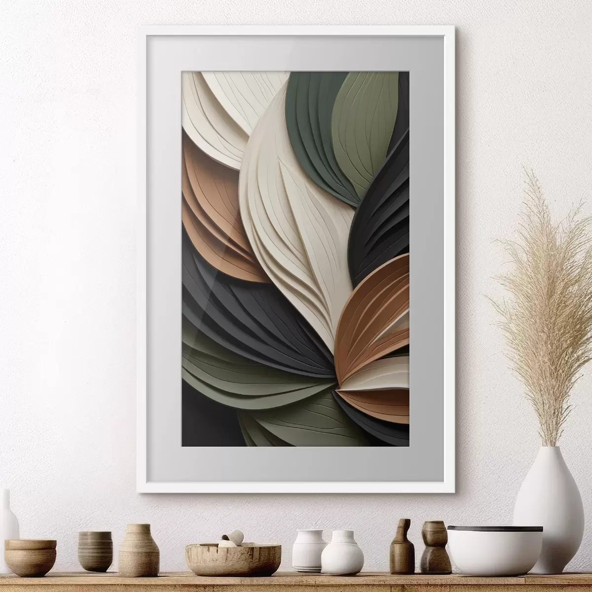 Poster Feuilles et profondeur f50631