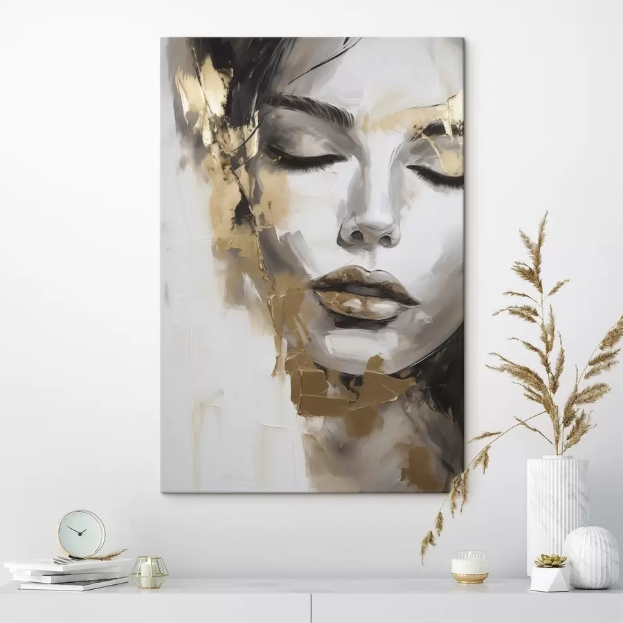 Tableau Portrait abstrait d'une femme s50661