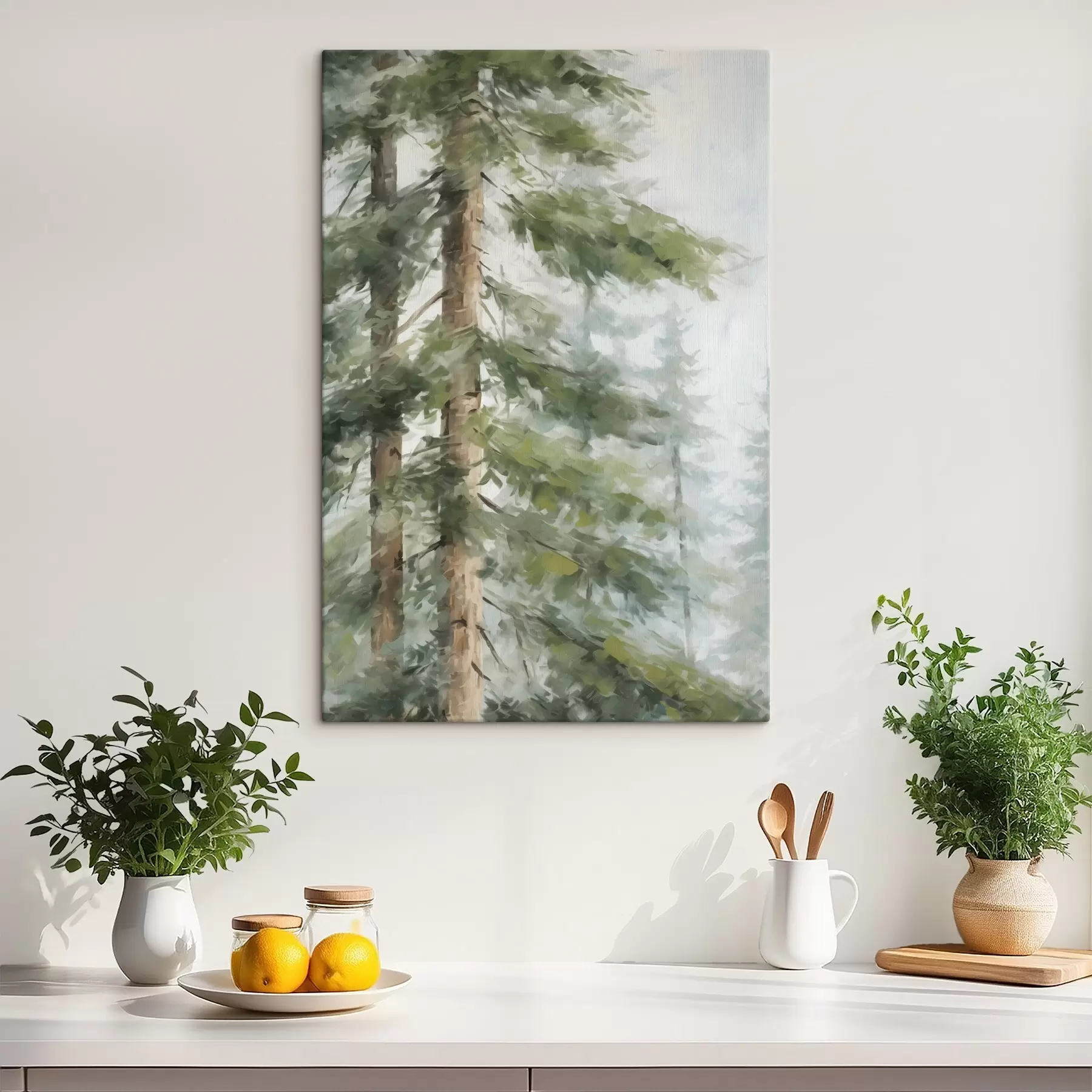 Tableau Pin, peinture imitant le bois s50663