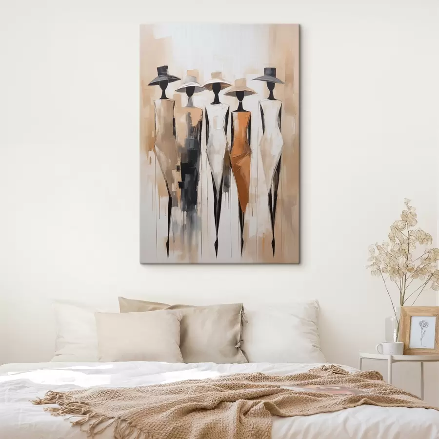 Tableau Silhouettes abstraites, imitation de peinture s50664