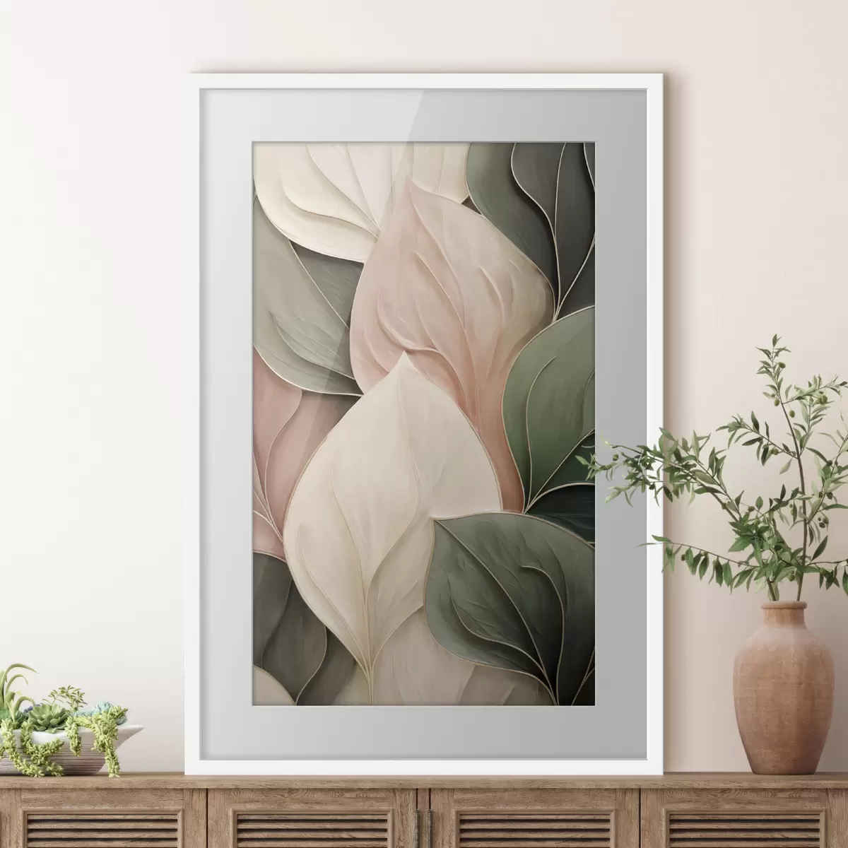 Poster Feuilles stylisées f50668