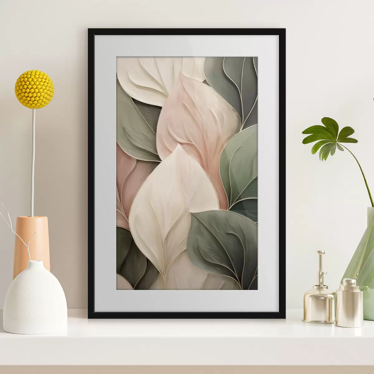 Poster Feuilles stylisées f50668