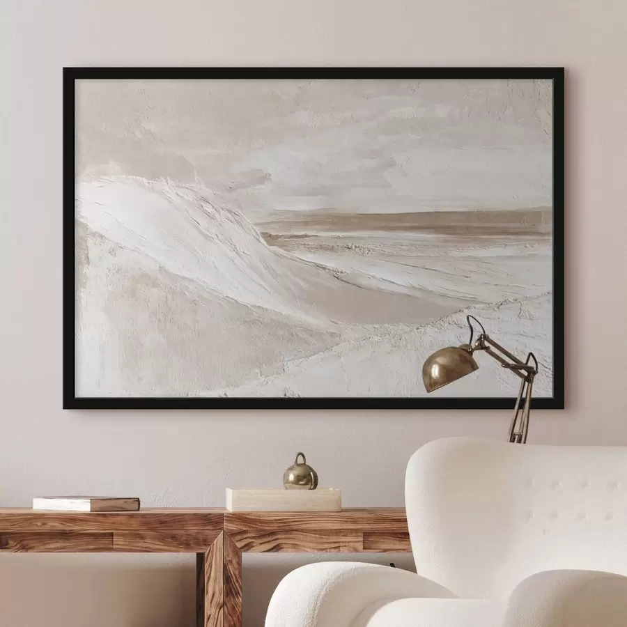 Papier peint Paysage abstrait texturé dans des tons beige pâle f50577