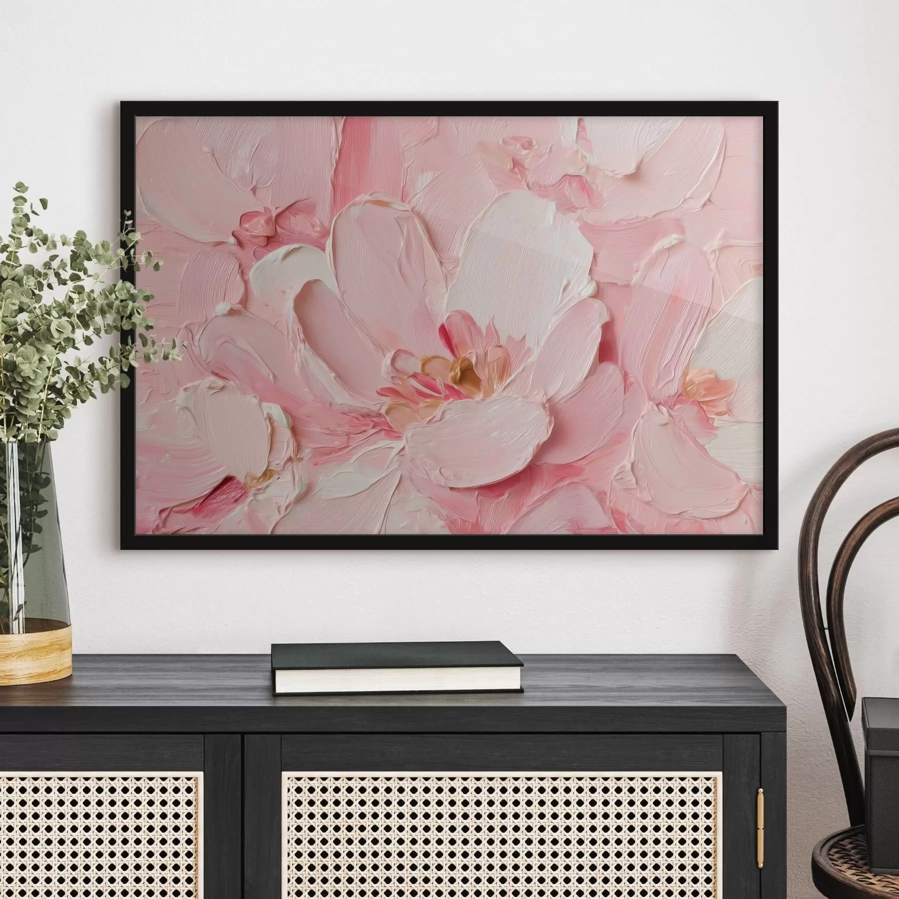 Papier peint Pétales roses texturés de grandes fleurs f50585