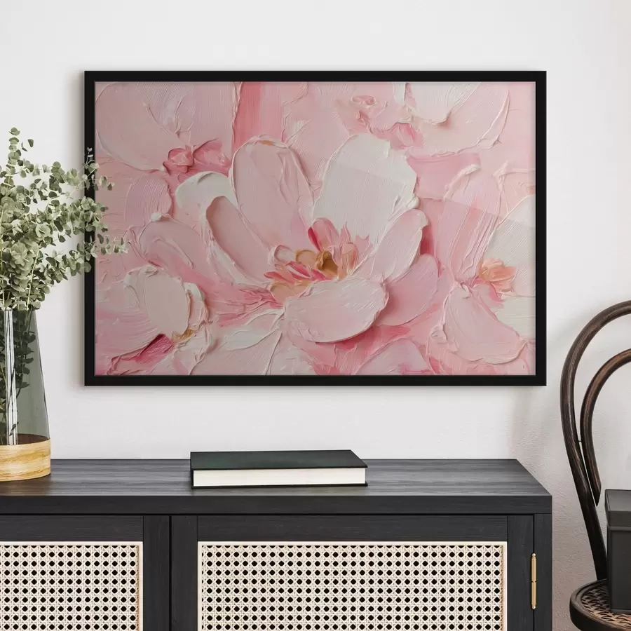 Papier peint Pétales roses texturés de grandes fleurs f50585