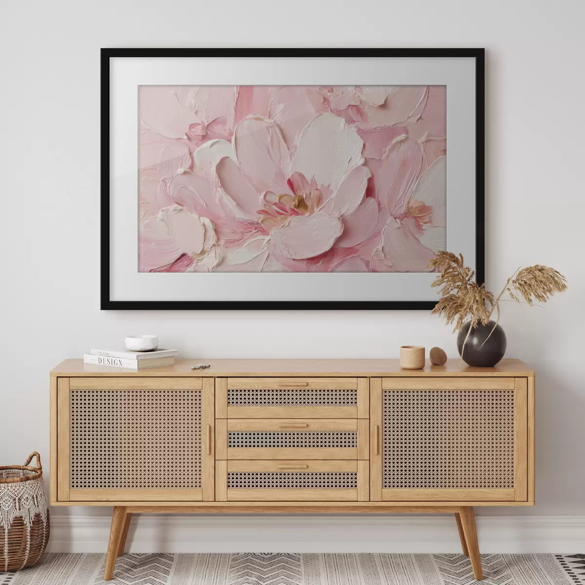 Poster Pétales roses texturés de grandes fleurs f50585