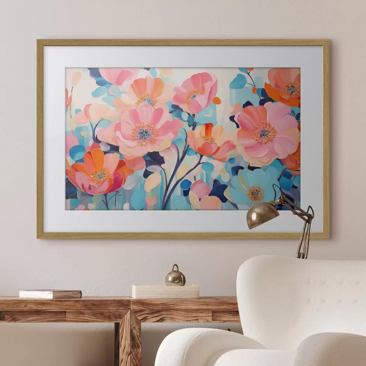 Poster Roses et toucher f50590