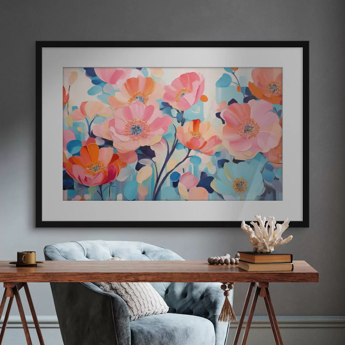 Poster Roses et toucher f50590