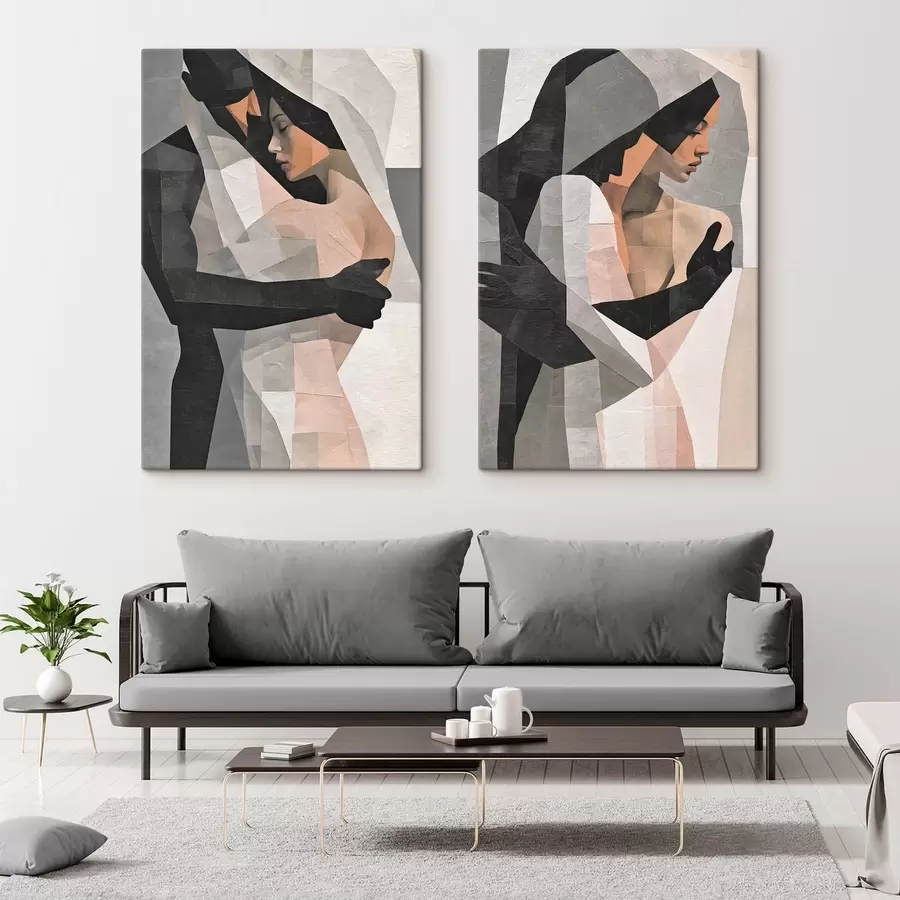 Tableau Couple abstrait m30919