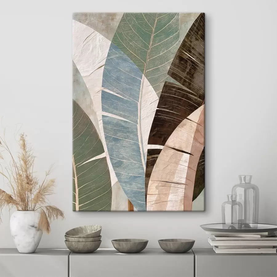 Tableau Grandes feuilles tropicales s50566