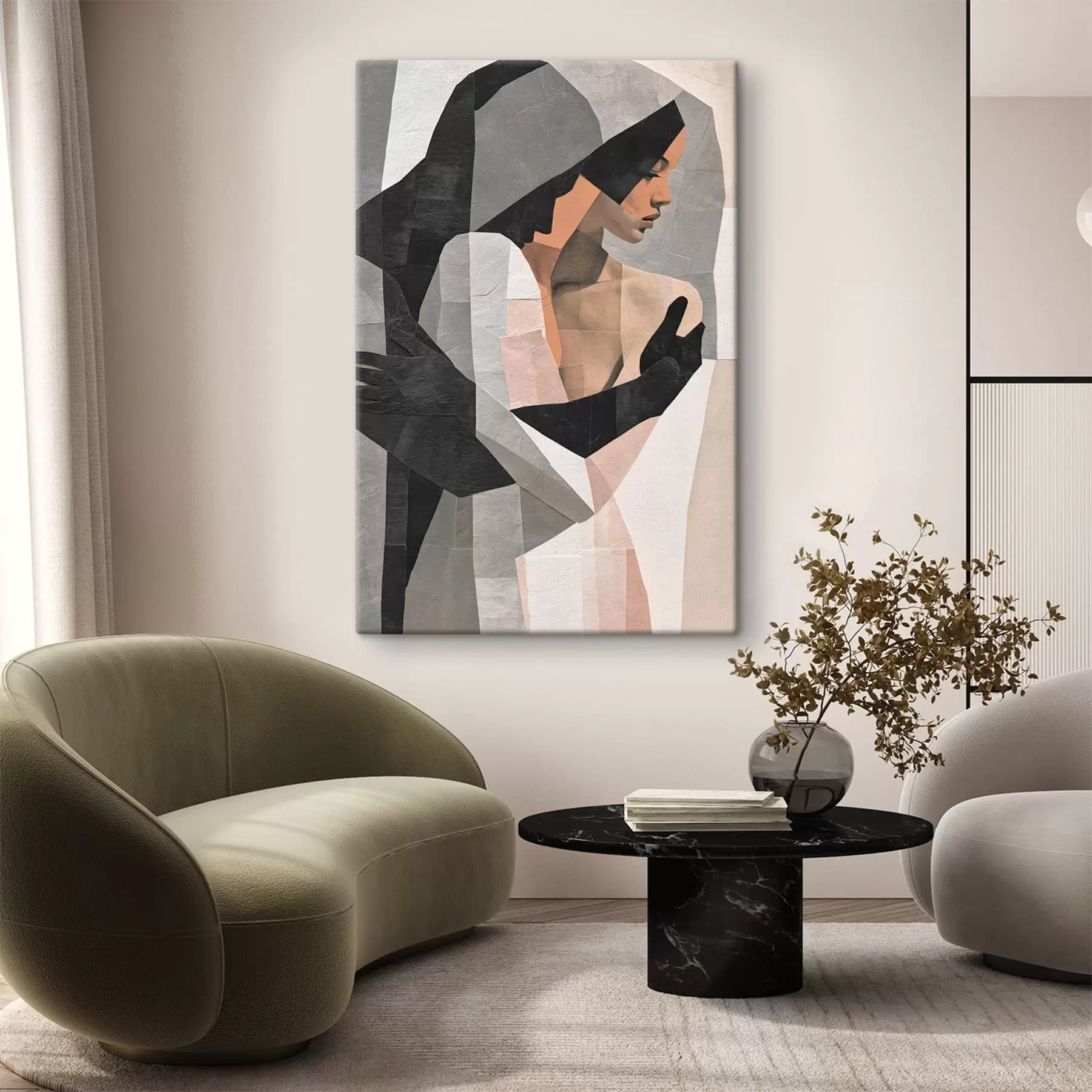 Tableau Couple abstrait s50573
