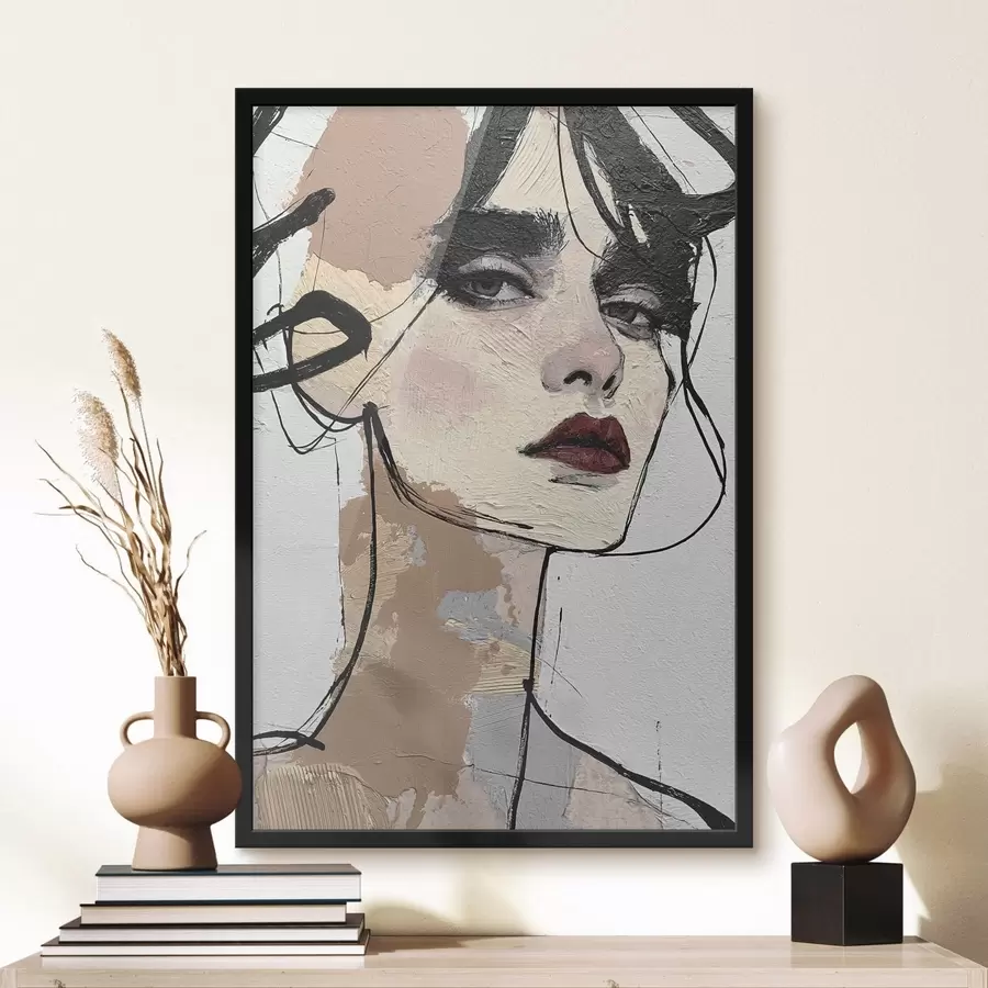 Papier peint Portrait abstrait d'une femme f50569