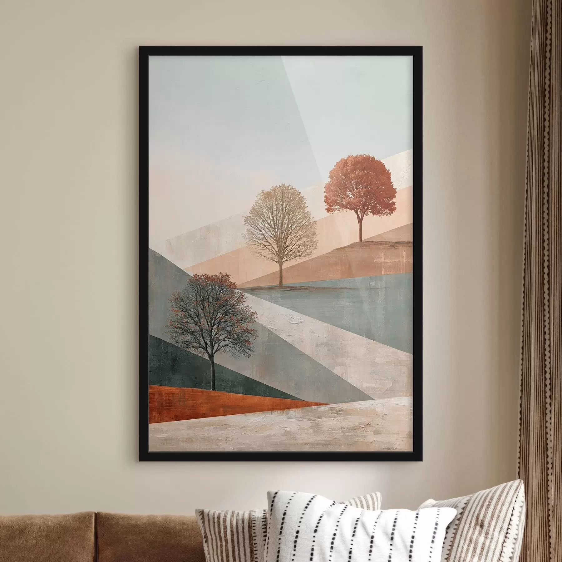 Papier peint Paysage abstrait avec des arbres f50570