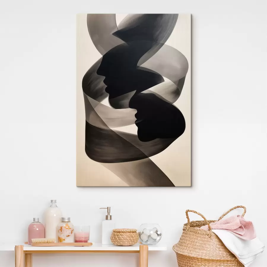 Tableau Visages aux silhouettes abstraites s50697