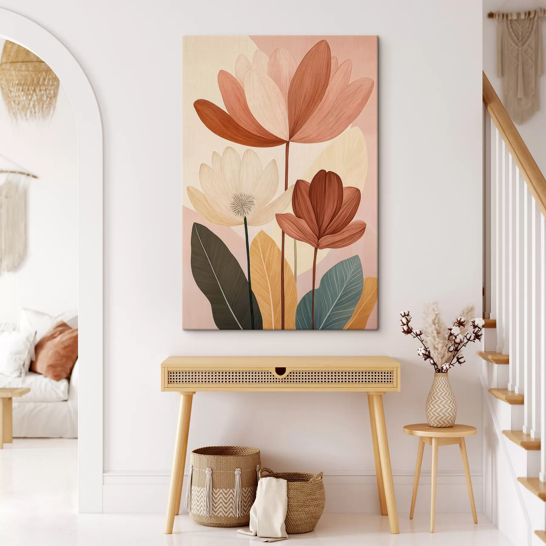 Tableau Fleurs abstraites s50706