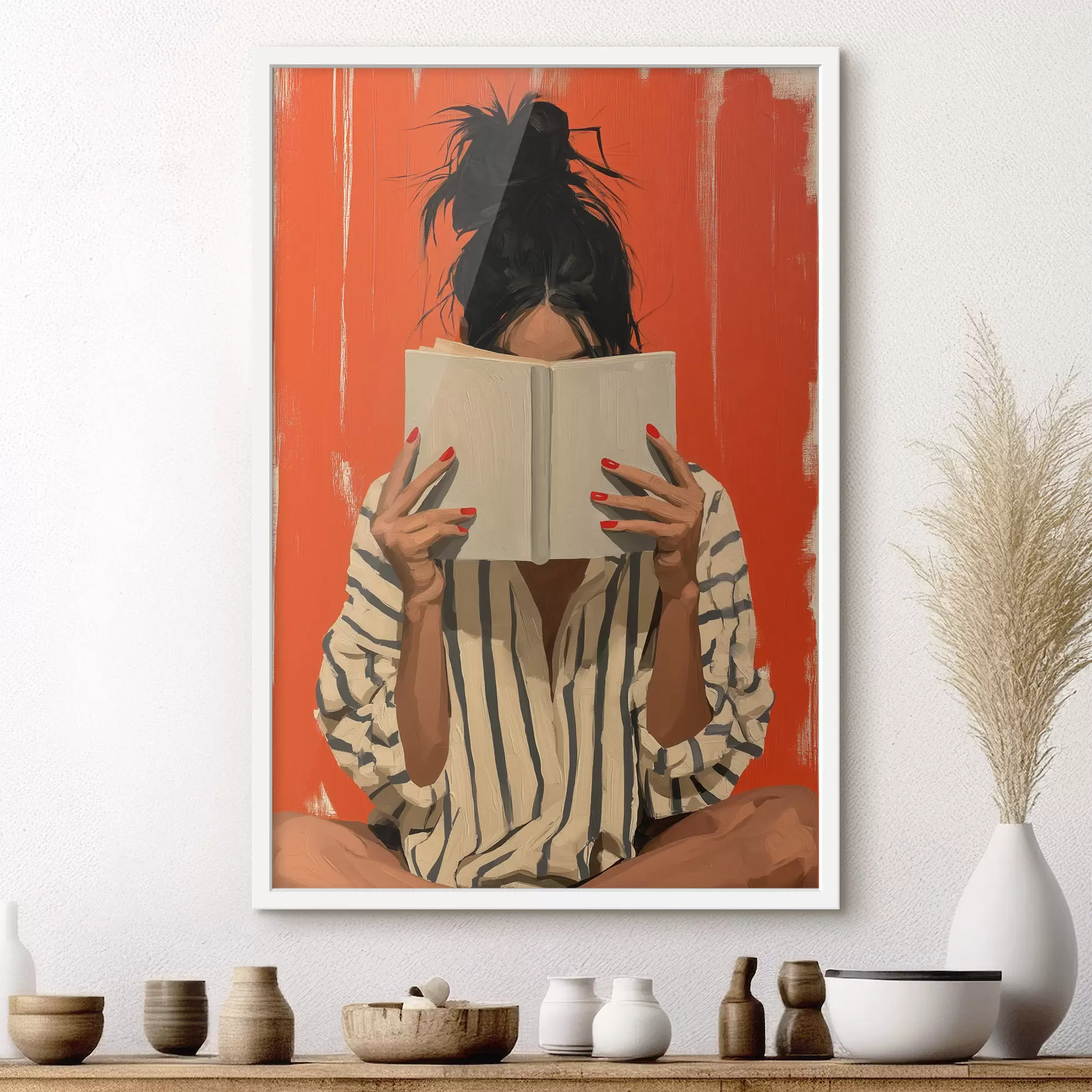 Papier peint Une fille avec un livre f50682