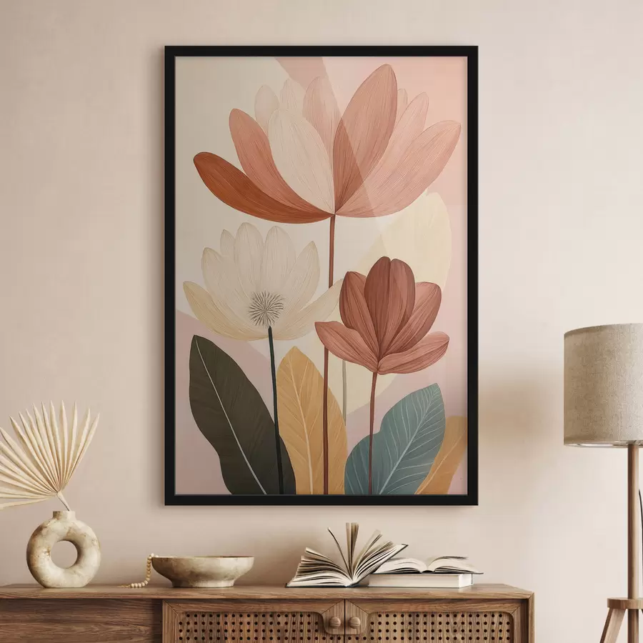 Papier peint Fleurs abstraites f50706