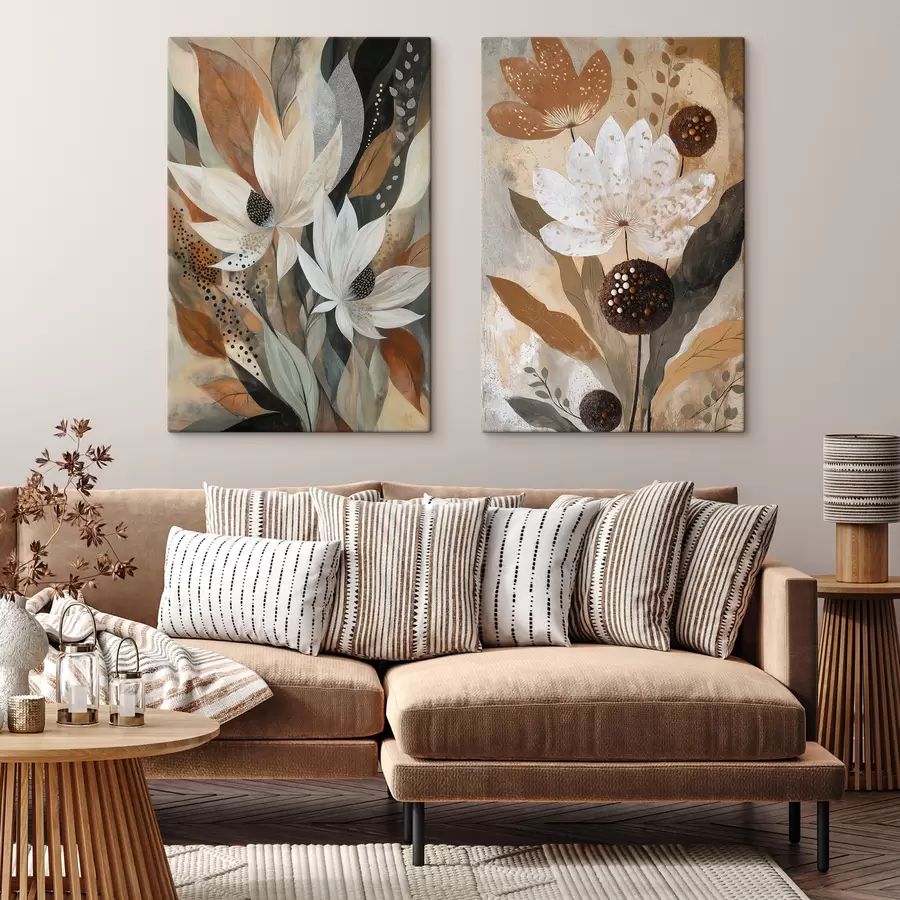 Tableau Fleurs abstraites m30987
