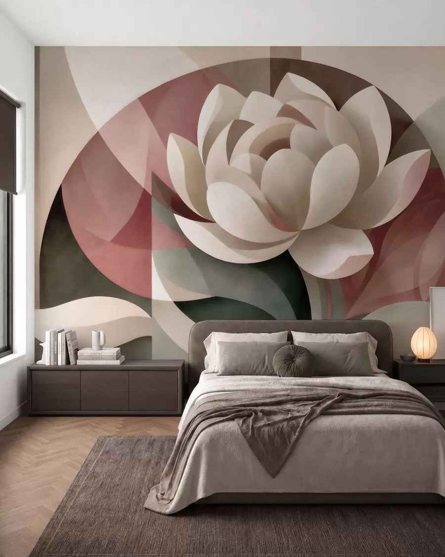 Papier peint Géométrie florale w10035