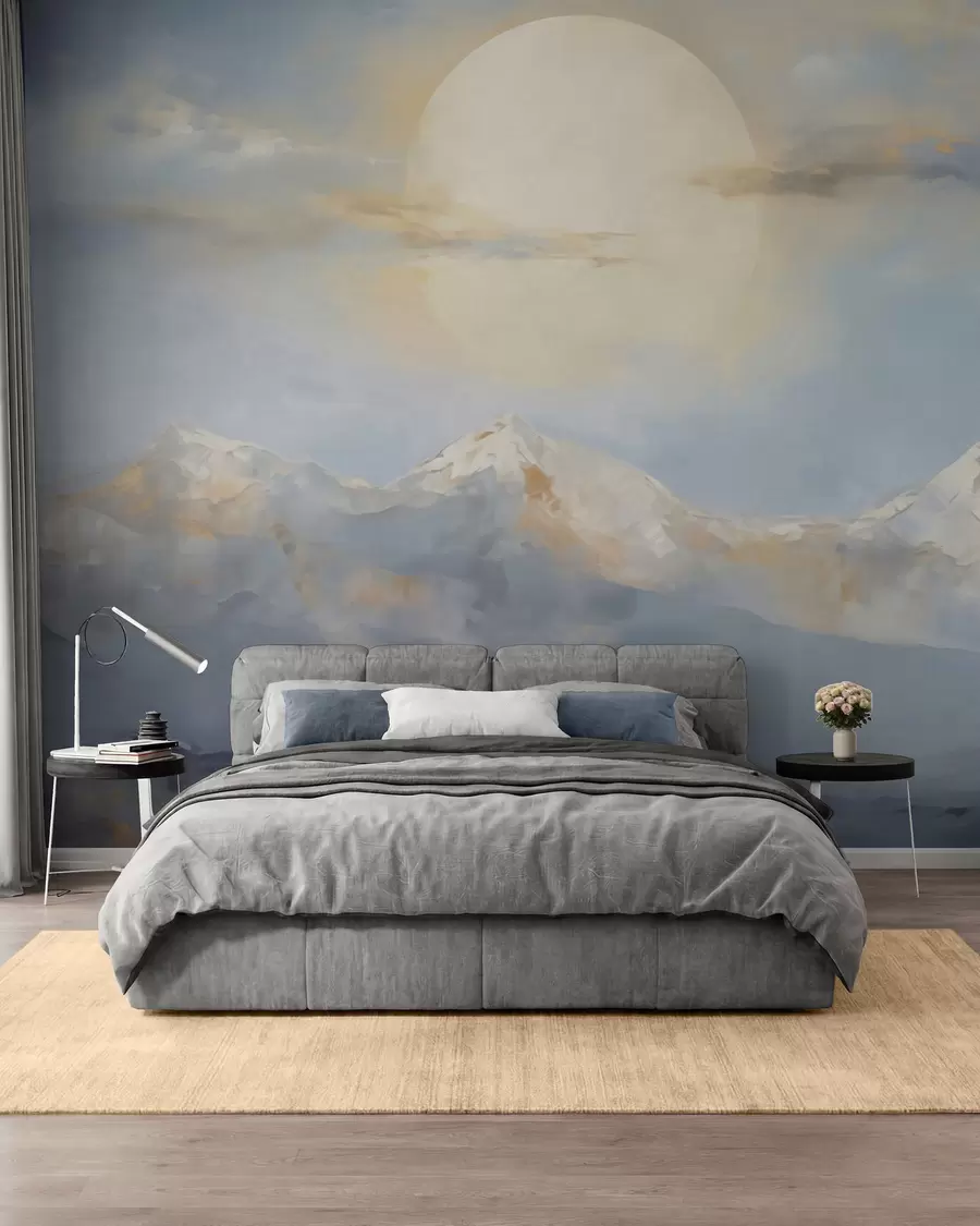 Papier peint Montagnes abstraites, imitation d'un tableau w05903