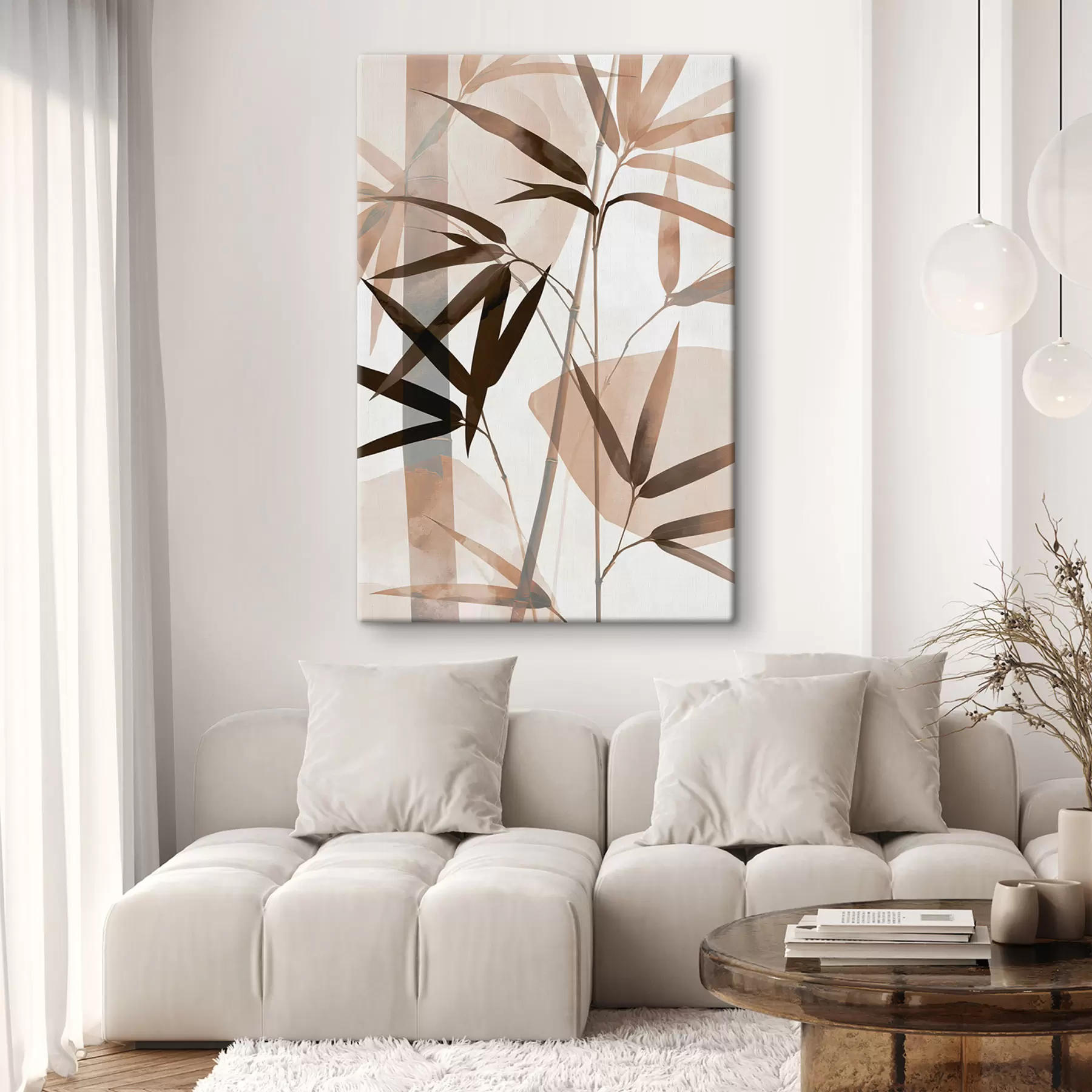 Tableau Bambou dans les ombres sépia s50574
