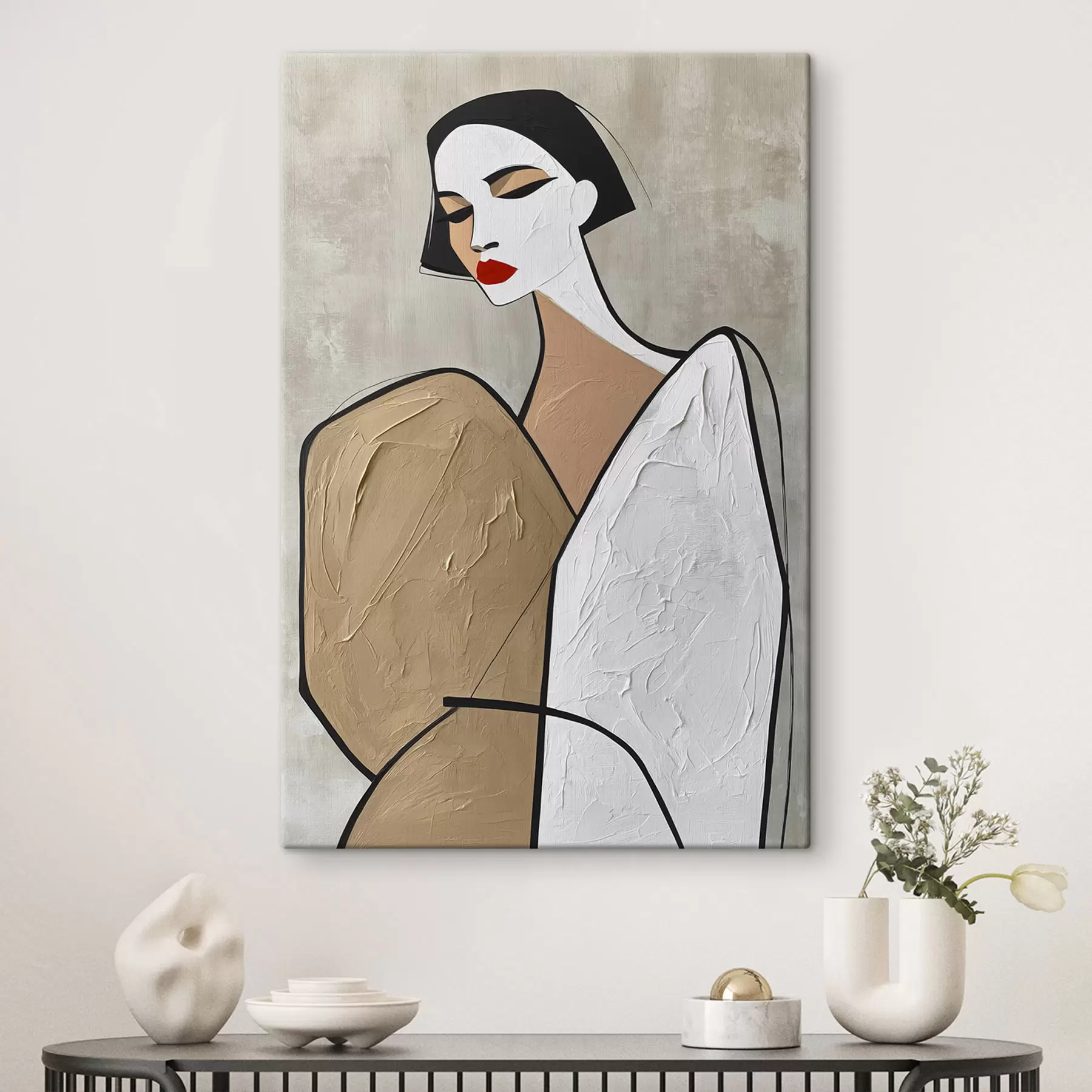 Tableau Portrait d'une femme moderne s50714