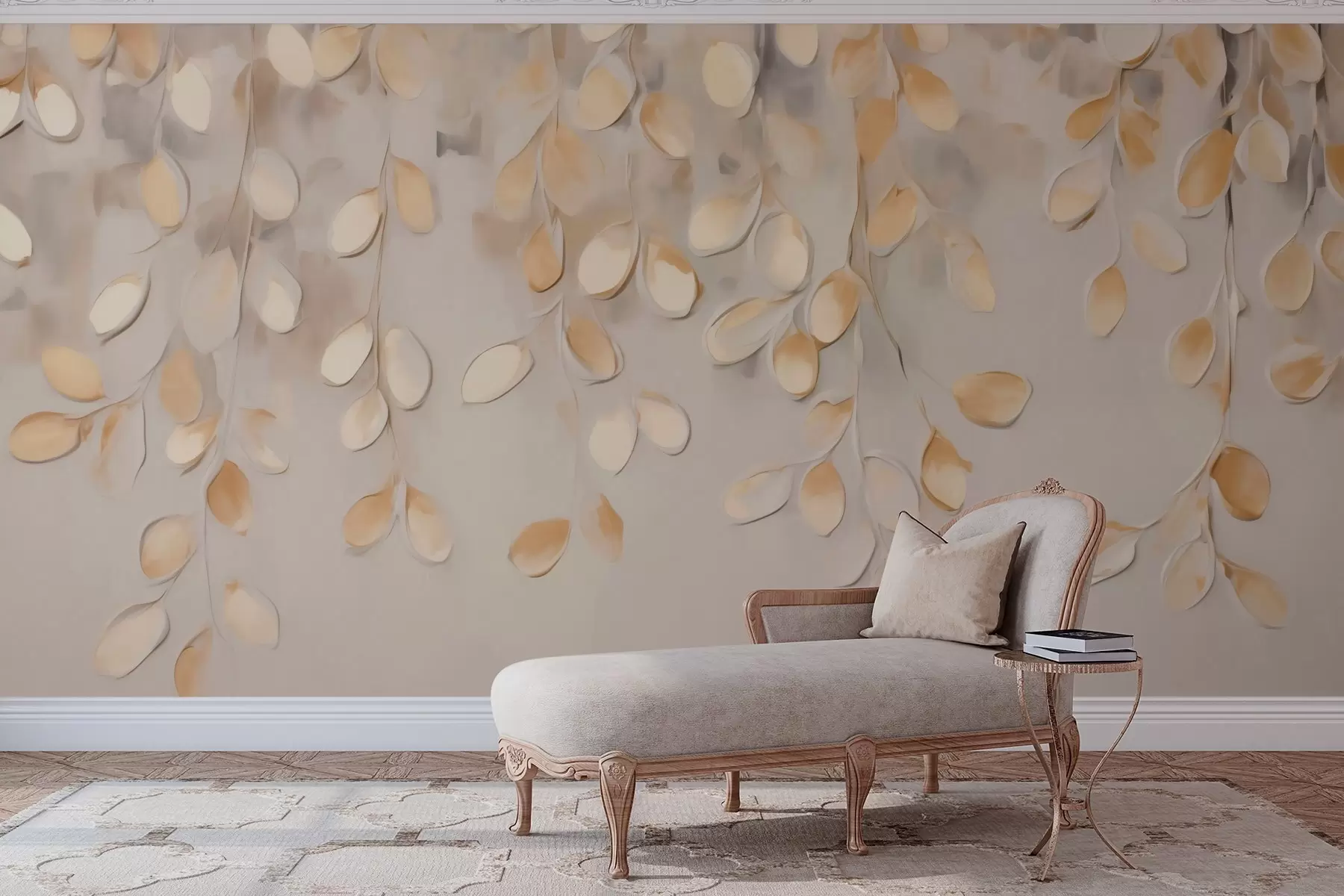 Papier peint Feuilles suspendues abstraites w05900