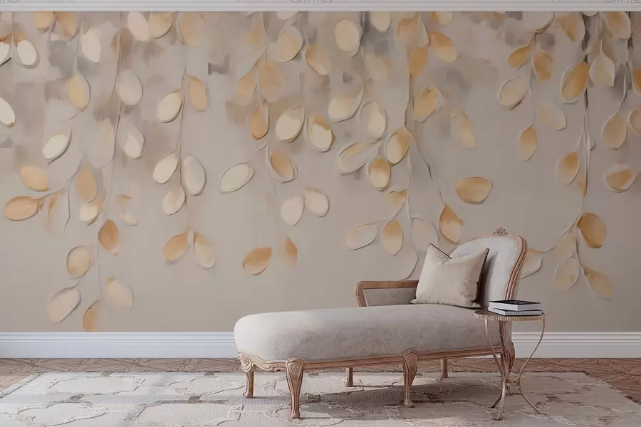 Papier peint Feuilles suspendues abstraites w05900