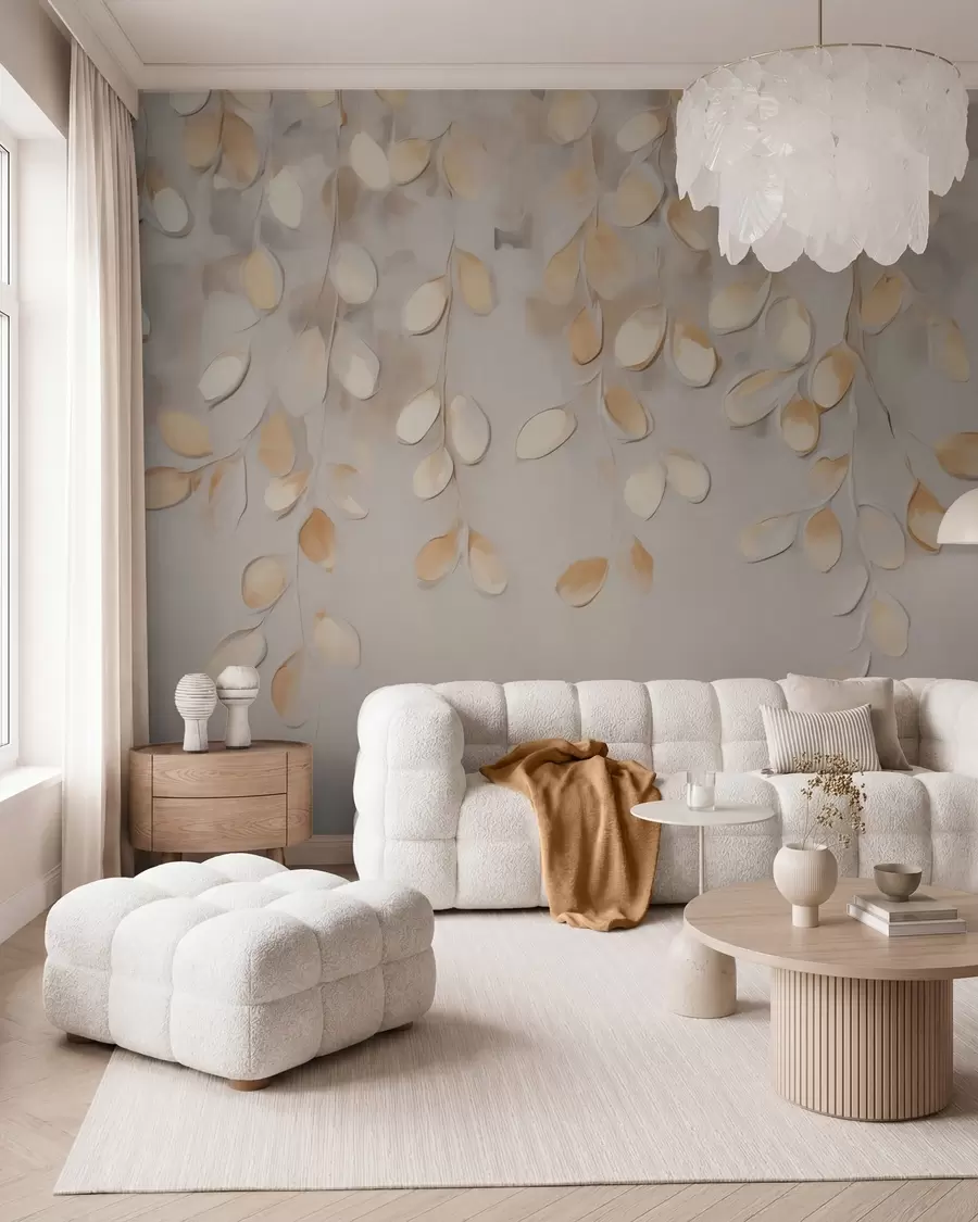 Papier peint Feuilles suspendues abstraites w05900
