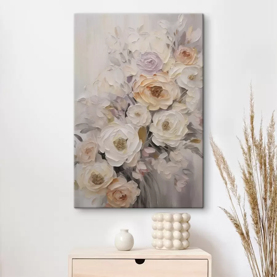 Tableau Roses abstraites, reproduction d'un tableau s50766