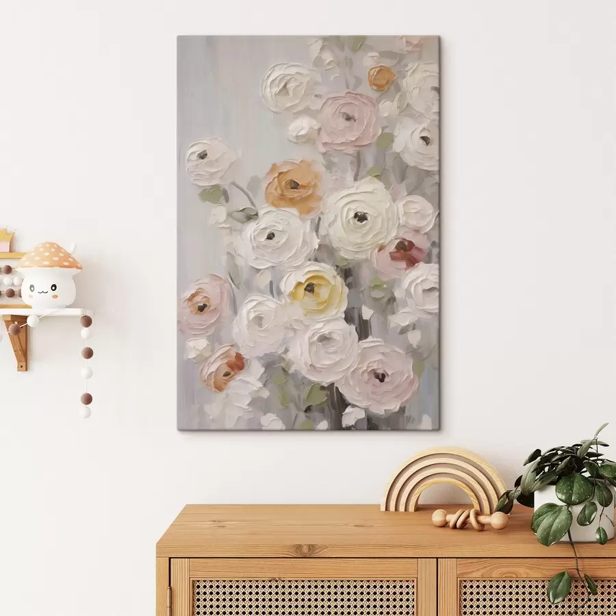 Tableau Fleurs abstraites, reproduction d'un tableau s50765