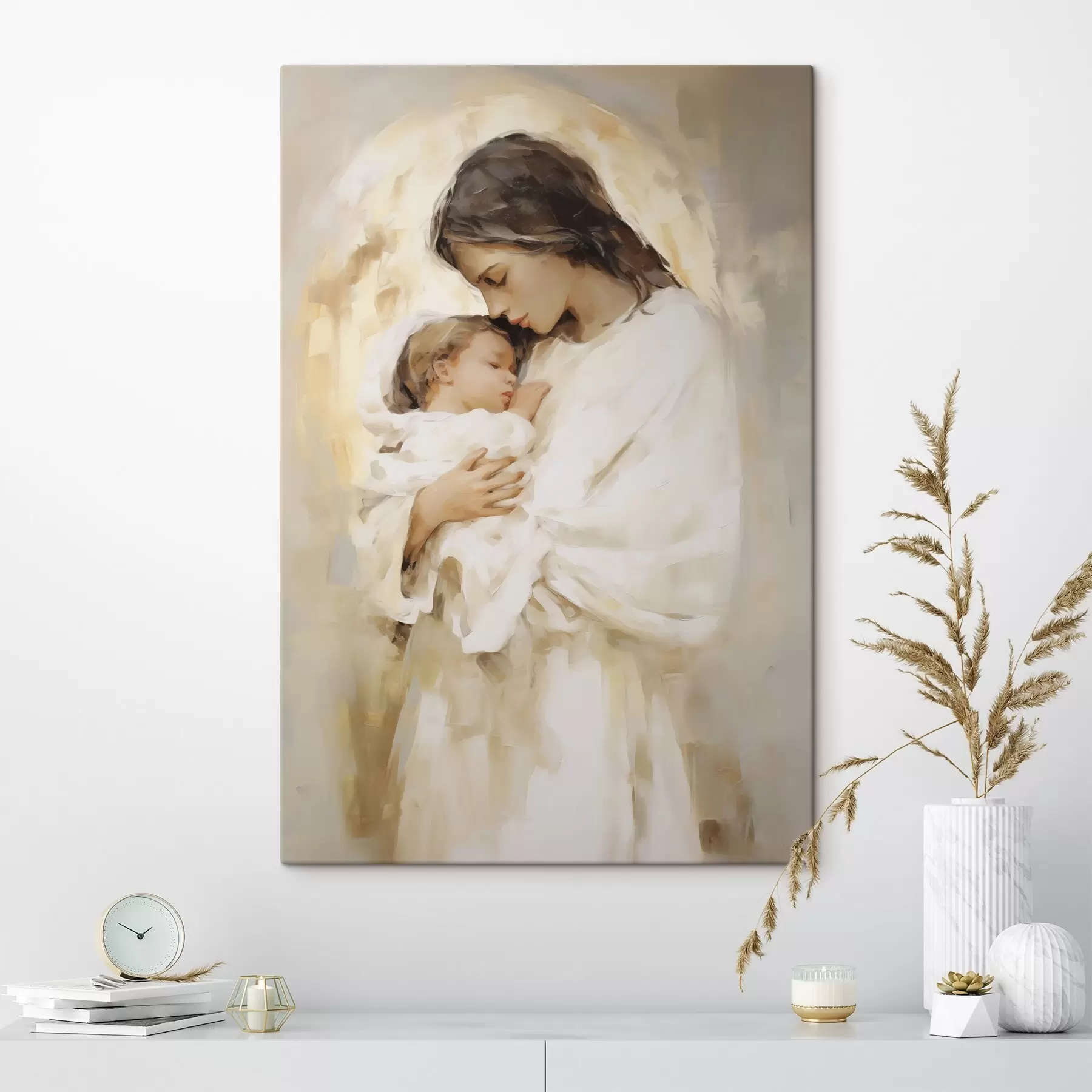 Tableau Femme avec un enfant, reproduction d'un tableau s50675
