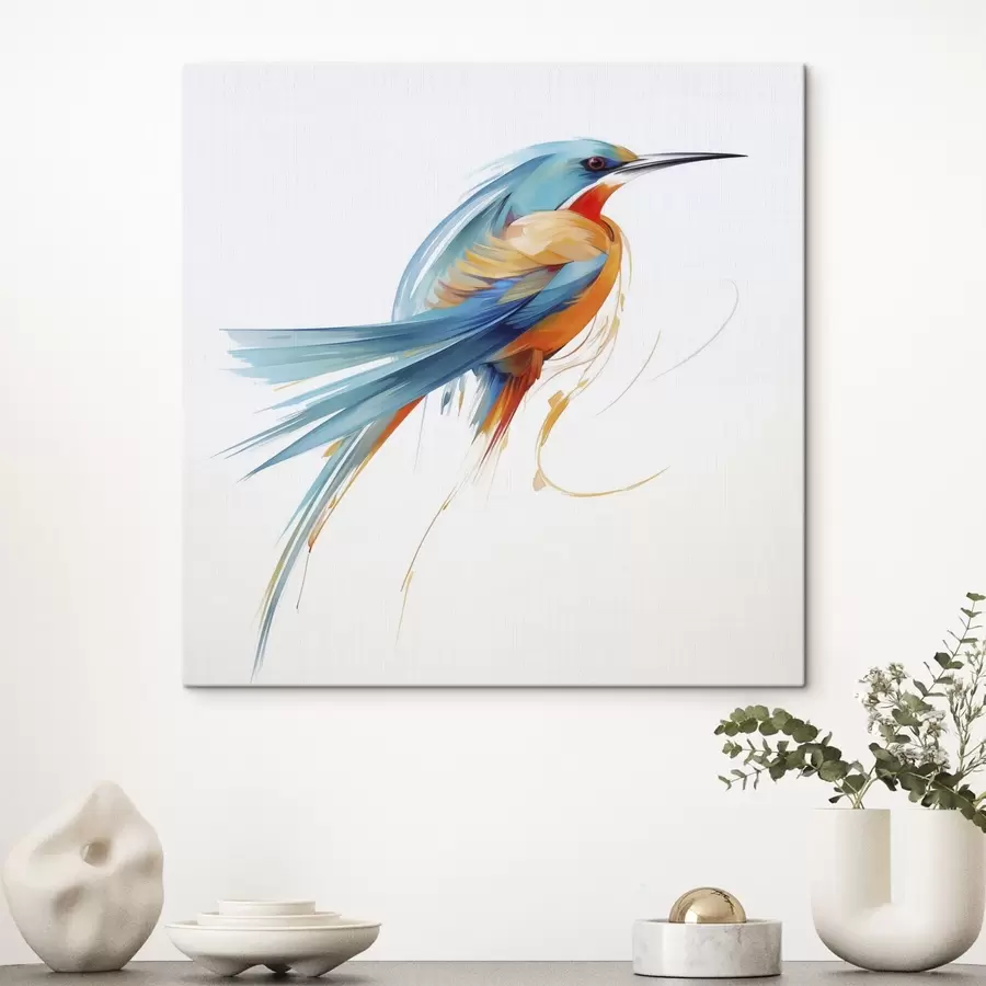 Tableau Oiseau abstrait, reproduction d'un tableau s50782