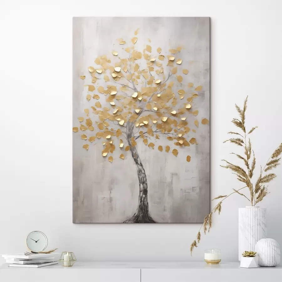 Tableau Arbre abstrait, peinture d'imitation s50800