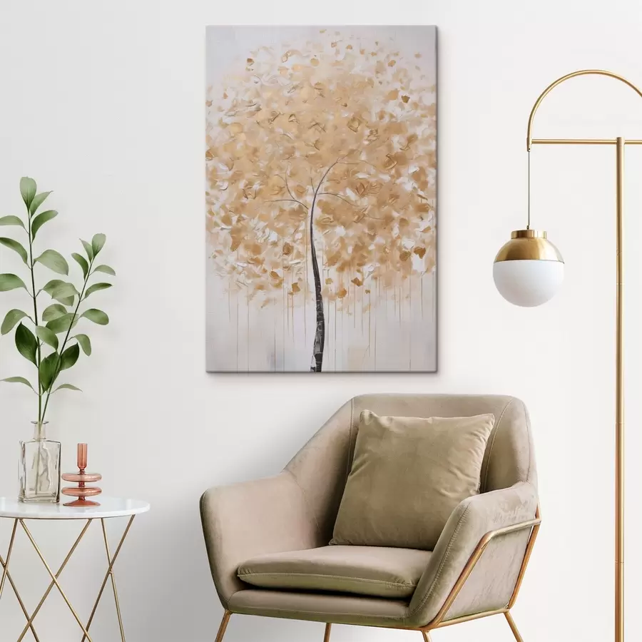 Tableau Arbre abstrait, peinture d'imitation s50801