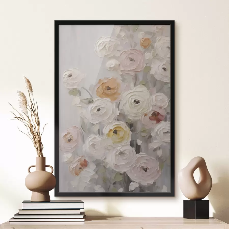 Papier peint Fleurs abstraites, reproduction d'un tableau f50765
