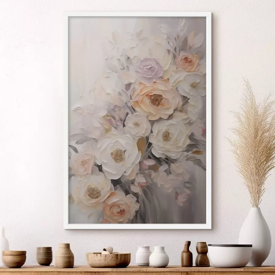 Papier peint Roses abstraites, reproduction d'un tableau f50766