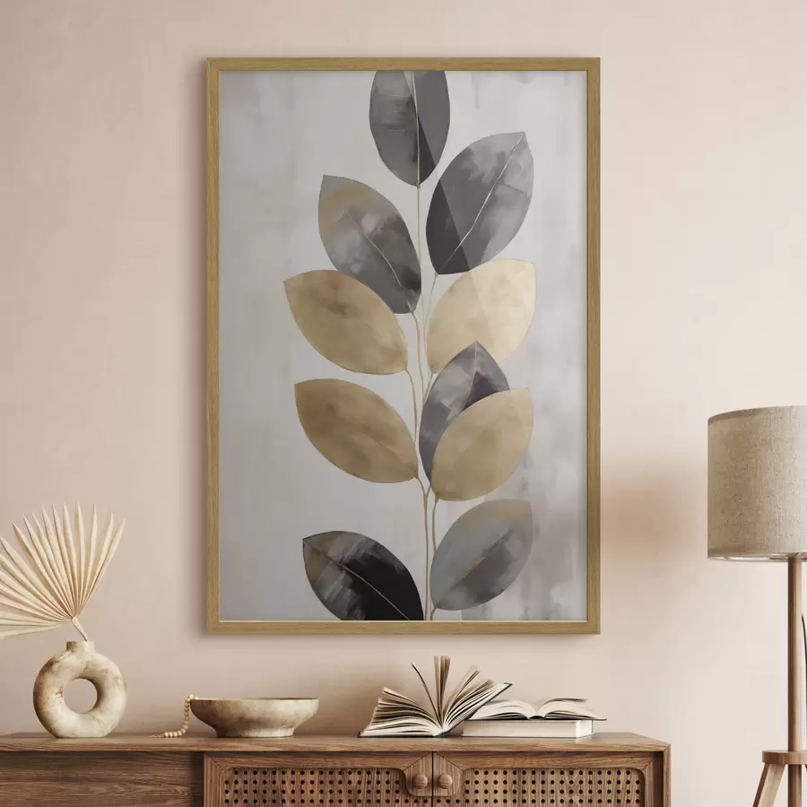Papier peint Feuilles, peinture d'imitation f50778