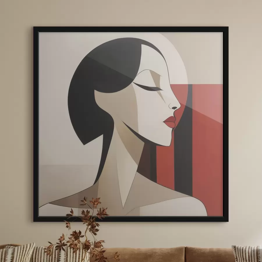 Papier peint Une femme les yeux fermés f50781