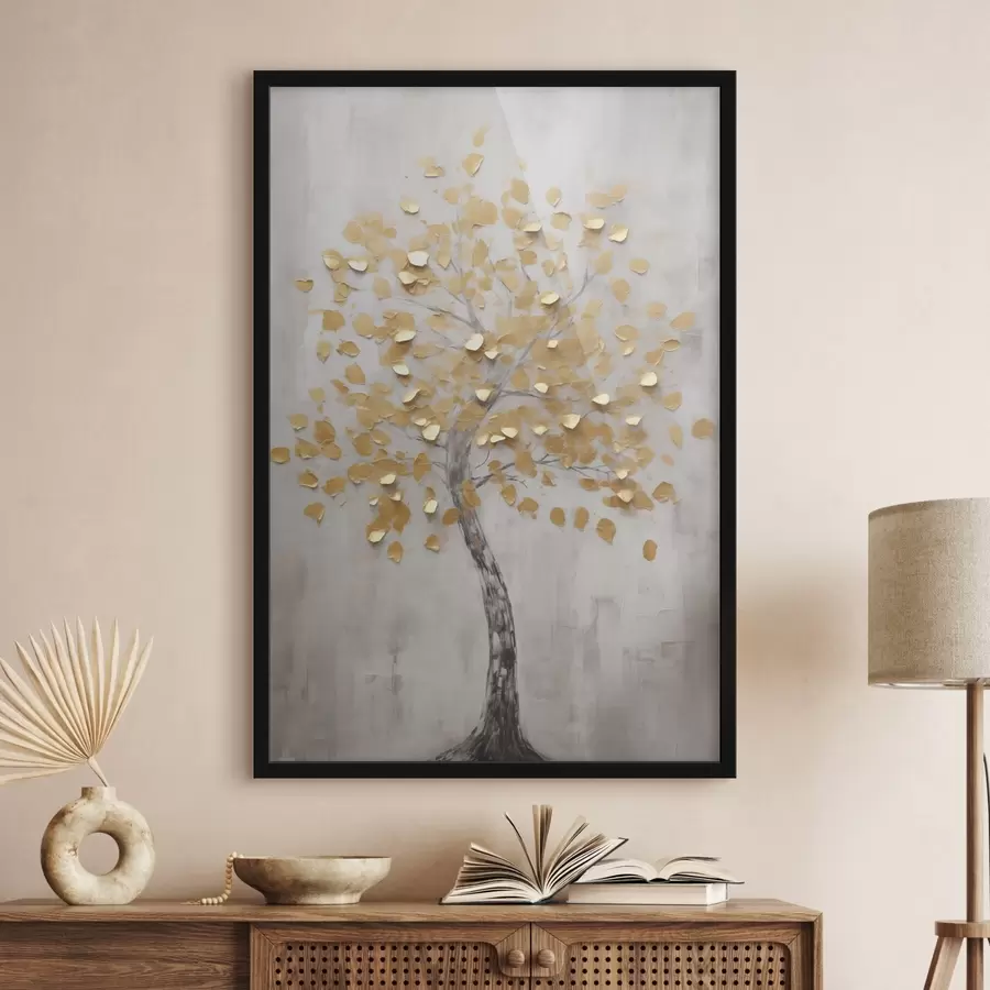 Papier peint Arbre abstrait, peinture d'imitation f50800