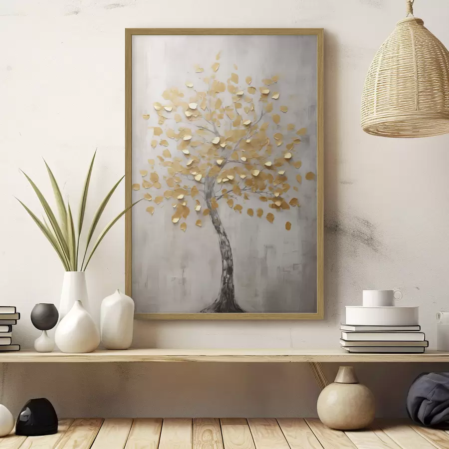 Papier peint Arbre abstrait, peinture d'imitation f50800