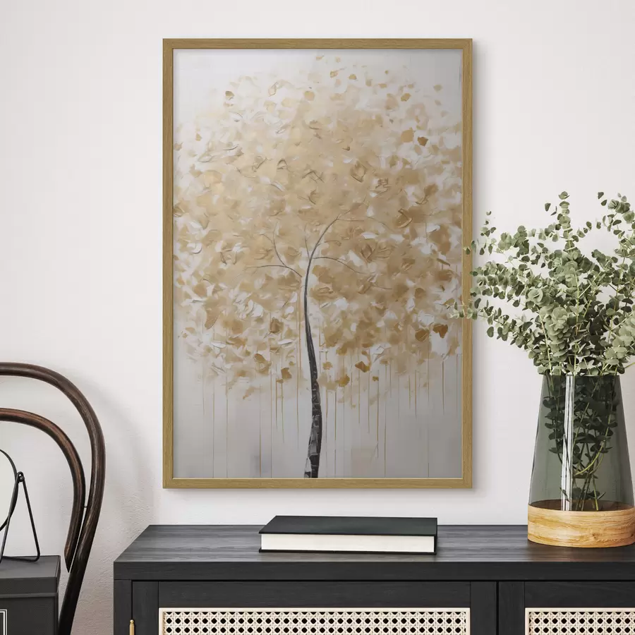 Papier peint Arbre abstrait, peinture d'imitation f50801