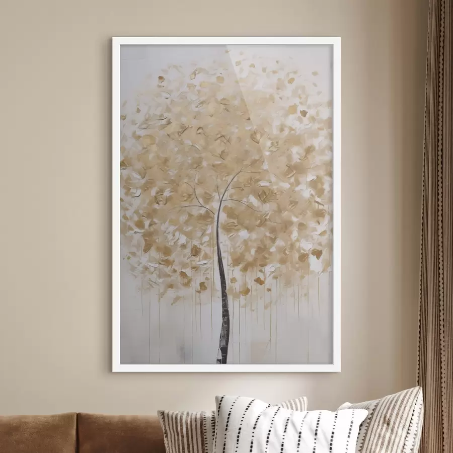 Papier peint Arbre abstrait, peinture d'imitation f50801