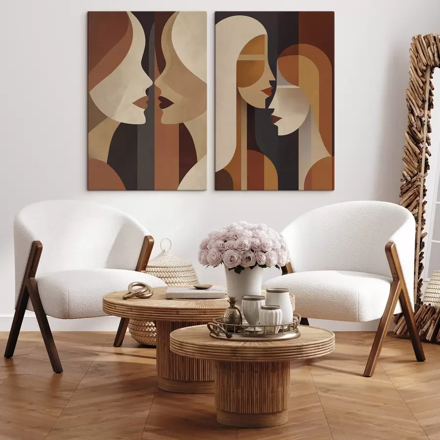 Tableau Silhouettes abstraites de femmes m31009