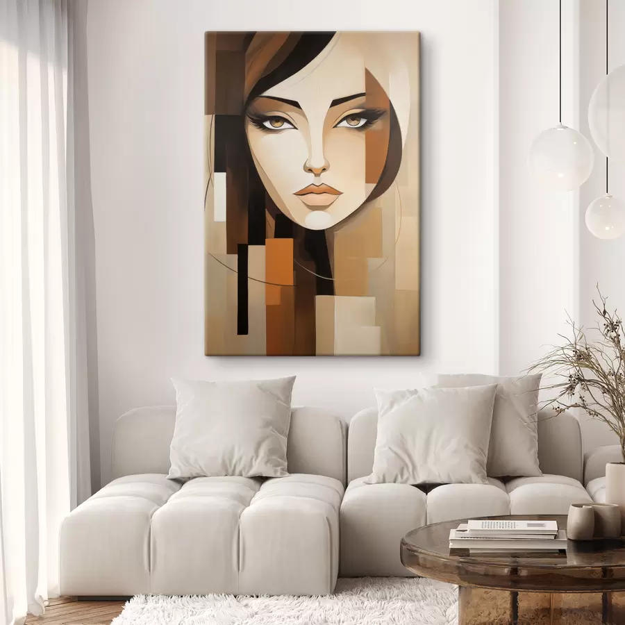 Tableau Portrait abstrait d'une femme s50821