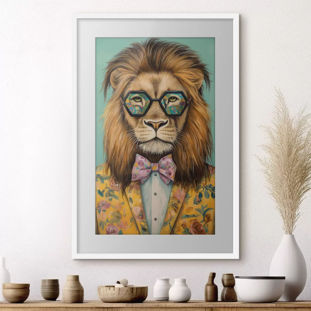 Poster Lion et légèreté f50815