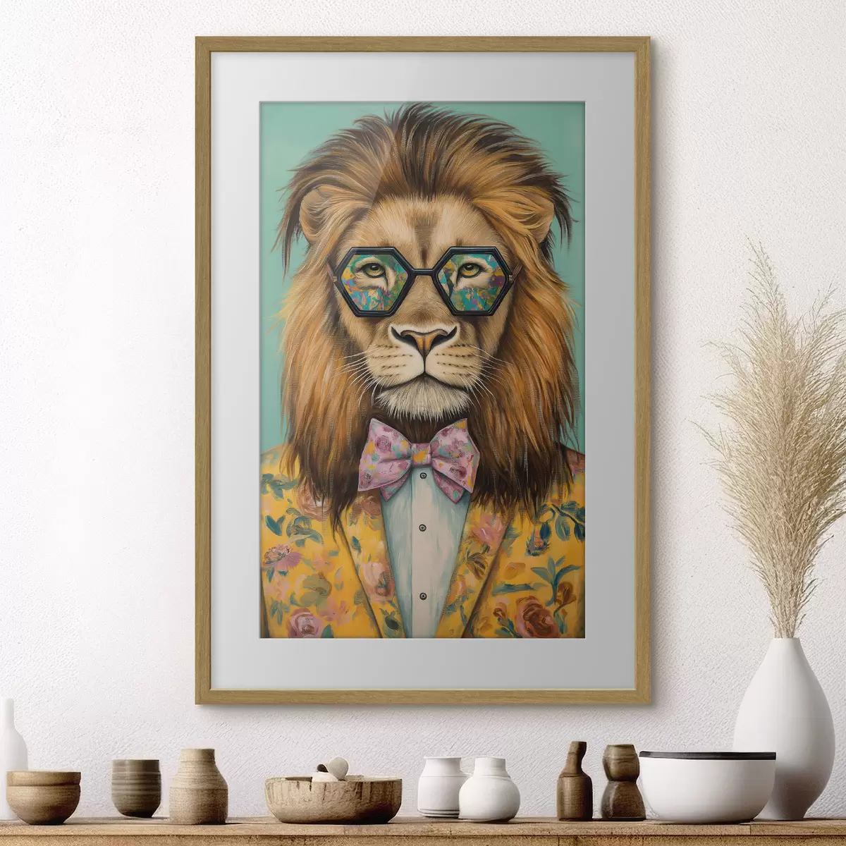 Poster Lion et légèreté f50815