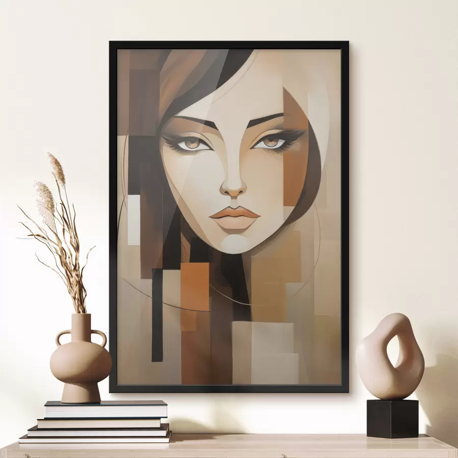 Papier peint Portrait abstrait d'une femme f50821