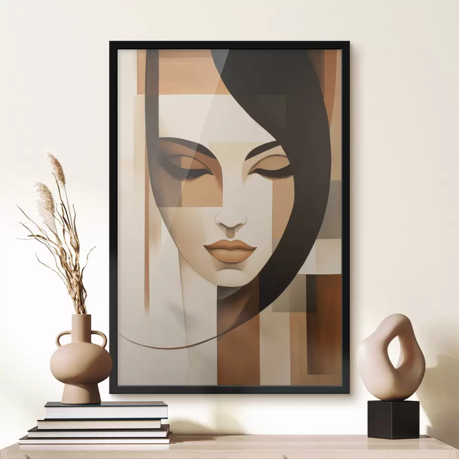 Papier peint Portrait abstrait d'une femme f50822