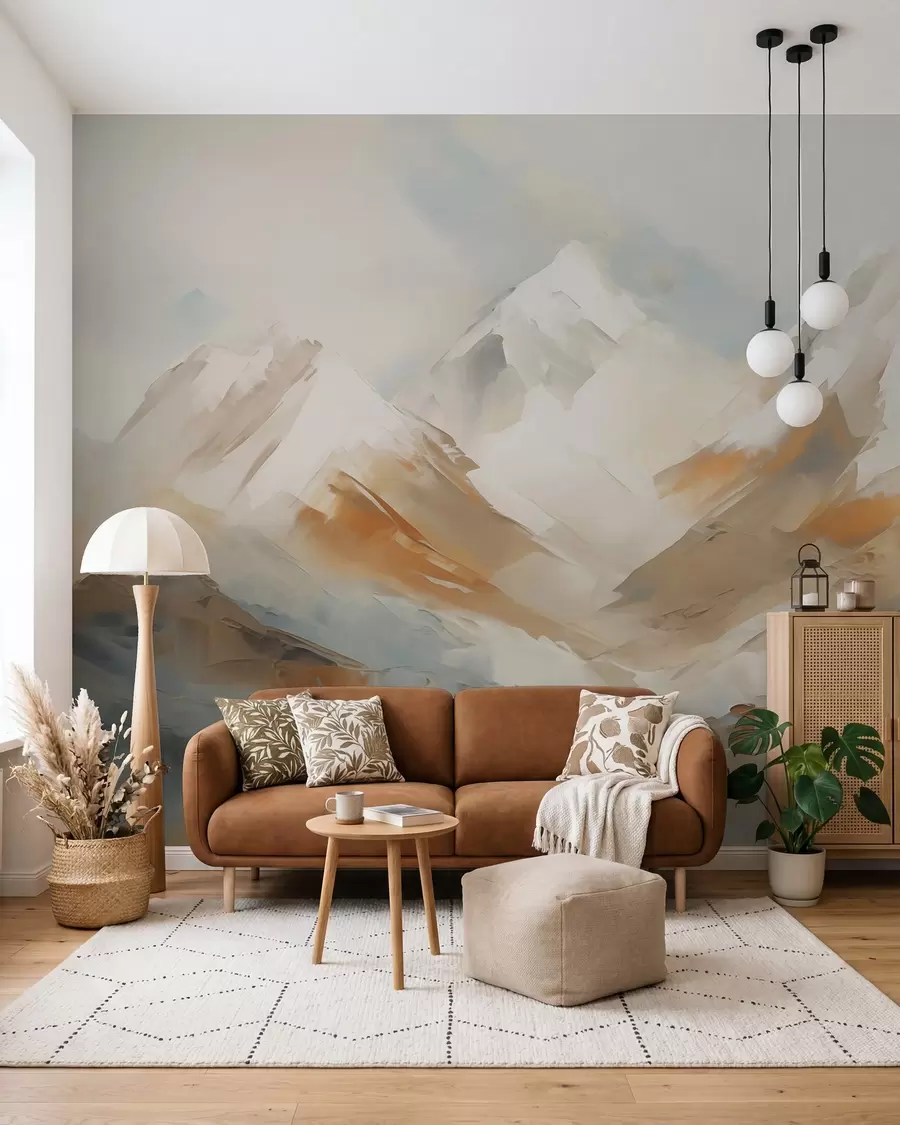 Papier peint Montagnes ocre w05904
